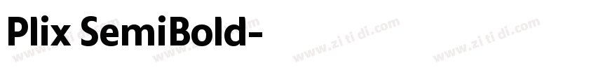Plix SemiBold字体转换